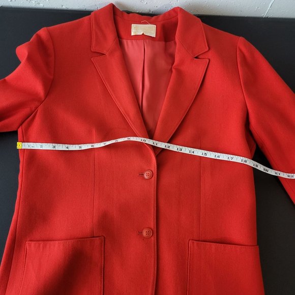 Vintage 70's Pendleton Womens Red 100% Wool Two Button Blazer Size Medium Career - Picture 5 of 6